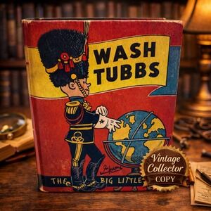 Vintage Wash Tubbs Book RARE 1934 The Big Little Book Roy Crane #751  Whitman